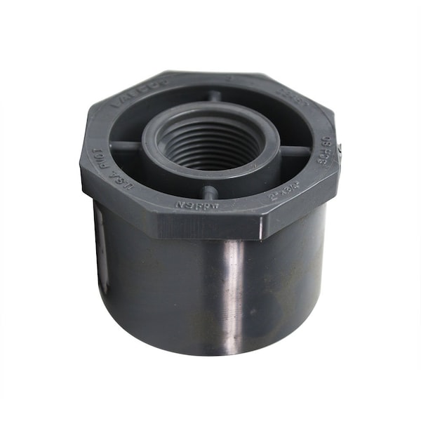 Thrifco Plumbing 2 Inch x 3/4 Inch Slip x Threaded PVC Bushing SCH 80 8213482 - main